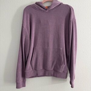 Negative Space Unisex Lilac Textured Ribbed Grunge Hoodie Size Medium